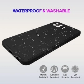 LIRAMARK Silicone Soft Back Cover Case for Oppo F17 Pro / A93 / Reno 4F (Black)