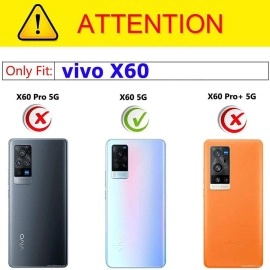 REALCASE Vivo X60 5G Back Cover Case | Stylish Frameless Matte Skin | Soft TPU Shock Proof Bumper Back Cover for Vivo X60 5G (F-Blue)