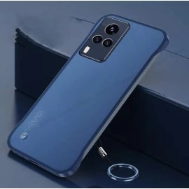 REALCASE Vivo X60 5G Back Cover Case | Stylish Frameless Matte Skin | Soft TPU Shock Proof Bumper Back Cover for Vivo X60 5G (F-Blue)