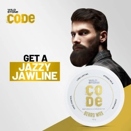 Wild Stone CODE Beard Wax for Men For Strong Hold, 40 gm| Non Sticky Beard Styling Wax |Prevents Hair Loss, Dandruff, Dryness & Itchy Beard