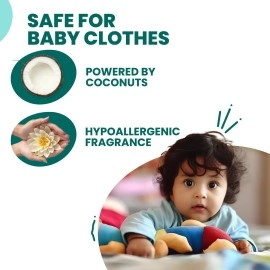 Happi Planet | Organic Laundry Liquid Detergent | 1L | Floral Mist Fragrance | Front Load & Top Load | Natural, Plant Based, Eco-Friendly, Herbal, Non-Toxic | Removes Stains & Odour, Protects Colour