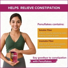 Fenuflakes 300g Fiber supplement | Bloating,acidity,&constipation relief |High Protein|Prebiotic fiber| low carbs |Aids in managing blood sugar levels |Neutral in taste |Add to any food| 30 servings.