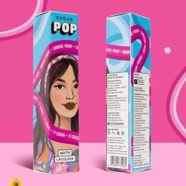 SUGAR POP Matte Lipcolour | Lasts Upto 8 hrs l Brown Lipstick for Women l Vitamin E Infused | Non-Drying, Smudge Proof, Long Lasting | 1.6ml - 17 Cocoa