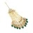 Karatcart Green Tumble Gold Plated Handcrafted Kundan Passa for Women