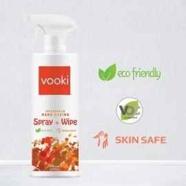 Vooki Ecofriendly Hard Stains Spray and Lime Scale Stain Descaler Remover Spray, 500 Ml Each - (Combo Pack of 2)