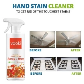 Vooki Ecofriendly Hard Stains Spray and Lime Scale Stain Descaler Remover Spray, 500 Ml Each - (Combo Pack of 2)