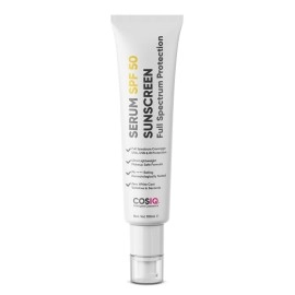 Cos-IQ Sunscreen Serum SPF 50 PA++++ Broad Spectrum, UVA, UVB and IR Protection, No White Cast, Ultra-Light Weight, Skin Safe, Dewy Finish For Men & Women, 100ml