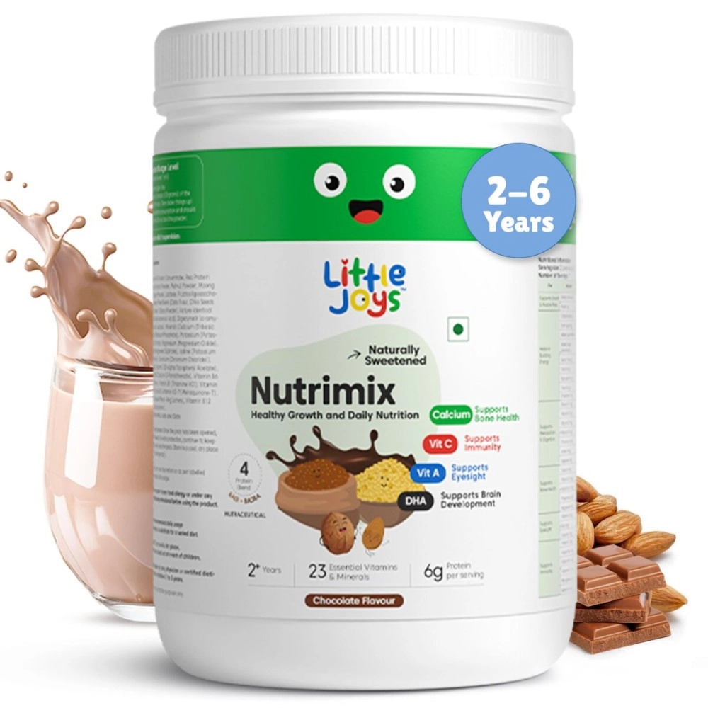 Little Joys Nutrition Powder Chocolate Flavor 400 grams | Health & Nutrition Drink for Young Kids (2+ Years) | With Goodness of - Ragi, Bajra, Jaggery, Dates, Almond, Walnuts, & Oats
