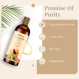 Satthwa Cold Pressed Castor Oil (Arandi ka Tel) for Moisturising Skin, Stronger Hair, Nail & Eyelash, Hexane Free, Pure & Virgin Grade for Men and Women - 200ml