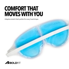 BoldHealth Cooling Gel Eye Mask - Reusable Relief for Dark Circles, Puffiness & Dry Eyes | Soothing & Comfortable for Men & Women | Refreshing Blue Gel Pad