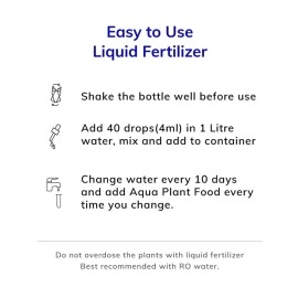 Lazy Gardener Aqua Plant Fertilizer | Liquid Fertilizer for Money Plant & Lucky Bamboo | Aqua Plant Food for Indoor Water Plants (100ml)