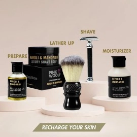 Pink Woolf Pre-Shave Oil For Men (Neroli & Mandarin), Softens And Prepares Skin For A Smooth And Razor Burn Free Shave, Suitable For All Skin Type - 50 ml (Pack Of 1)