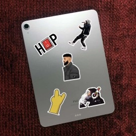 CodersParadise Pack of 58 Random Music Aesthetic Vinyl Stickers for Laptop, Journal, Bike Helmet, Diary, Guitar, Mobile Case - Waterproof - CodersParadise