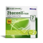 Rusan 2baconil Nicotine Transdermal Patch 14mg/24h | Helps to Quit Smoking | 7 Patches (Step 2)
