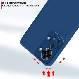 Winble Back Cover for OnePlus Nord 2T 5G Back Cover Camera Protection Soft Silicone Protective Back Cover Designed for OnePlus Nord 2T 5G/One Plus Nord 2T 5G (Blue)