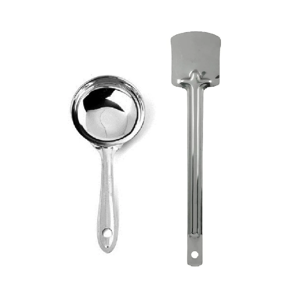 Dynore Stainless Steel Dosa ladle with Palta- Set of 2 Kitchen Tools