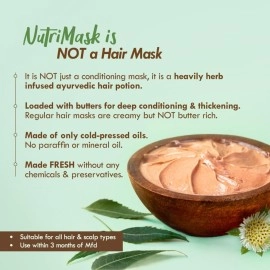 Nat Habit - Back To Natural Secrets Everyday Neem Bhringraj FRESH Hair Mask| Anti-Dandruff, Itch Control & Hair Smoothening | Dry, Frizzy Hair Treatment| Castor, Coconut, Amla - 40 g (Pack of 2)