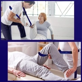 Healthcave Mulligan Mobilization Belt Back Massager Used in Physiotherapy 2 Inches Wide 6.5 Feet Long Adujustable and Compatible with Wheel Chairs and Other Physiotherapy Activites (Dark Blue)