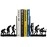 HeavenlyKraft Human Evolution Decor Metal Bookends for Heavy Books, Library, Office