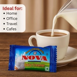 Nova 3 Gram Milk Dairy Creamer Powder 200 Sachet, Enjoy Everyday Your Tea.