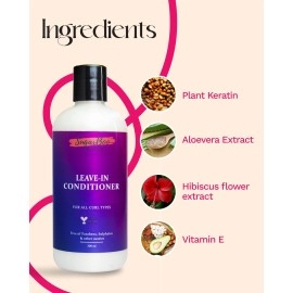 SugarBoo Curls Leave-In Conditioner for Curly & Wavy Hair | Hydrating & Frizz Control | Sulfate & paraben-Free | Vegan & Curly Friendly | 300ml