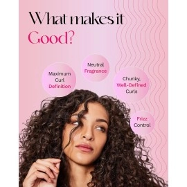 SugarBoo Curls Soft Hold Curl Defining Cream (300ml) for Dry, Frizzy, Wavy, Curly Hair. Vegan & CG Friendly. No Parabens, Sulphates & Other Nasties