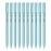 Hauser XO 0.7mm Ball Pen Box Pack | Sleek Body & Minimalistic Design | Matt Finish & Solid Body Type | Low Viscosity Ink With Ultra Durable Tip | Blue Ink, Pack of 10 Pens
