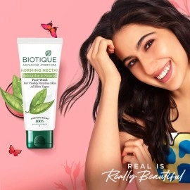 Biotique Morning Nectar Moisturize & Nourish Face Wash For Visibly Flawless Skin All Skin Types, 100ml