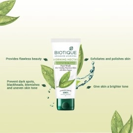 Biotique Morning Nectar Moisturize & Nourish Face Wash For Visibly Flawless Skin All Skin Types, 100ml