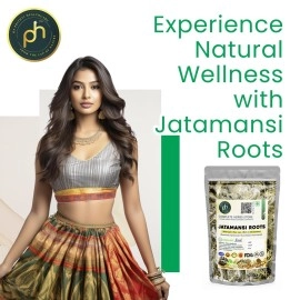 PHs Organic Jatamansi Roots for Hair Growth 50gm Full Roots (Full of Oil A Grade Clean) Bal Chad | Nardostachys Jatamansi | Spikenard | Musk Root | For Hair growth and SkCare