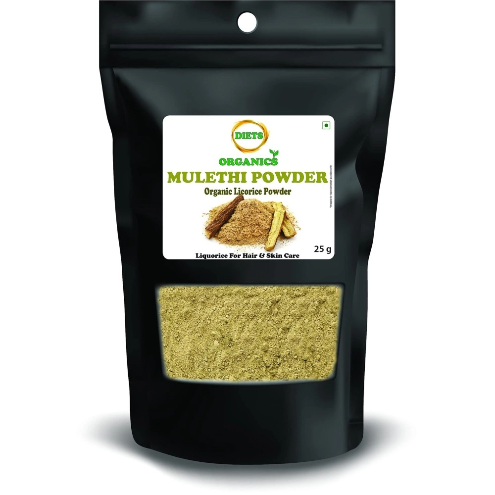 DIETS ORGANICS Mulethi powder -25 g (3) for face, skin, hair care (licorice powder)-25G