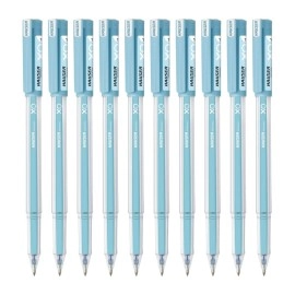Hauser Germany XO Jumbo Gel Pen Box Pack | Water Proof Ink For Smooth Flow System | Comfortable Grip With Smudge Free Writing | Smooth, Sturdy & Refillable Pen | Blue Ink, Pack of 10 Pens
