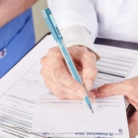 Hauser Germany XO Jumbo Gel Pen Box Pack | Water Proof Ink For Smooth Flow System | Comfortable Grip With Smudge Free Writing | Smooth, Sturdy & Refillable Pen | Blue Ink, Pack of 10 Pens