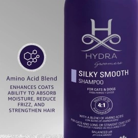 H HYDRA GROOMERS Silky-Smooth Shampoo, Premium Pet Shampoo for Dogs and Cats, Enhances Coats Ability to Absorb Moisture, Reduce Frizz and Strengthen Hair, Gives Silky & Shine Coat - 1 Litter
