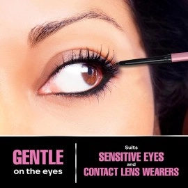 FACES CANADA Fresh Eyes Kajal 0.35g | With Rose Extracts | 24HR Waterproof | Suits Sensitive Eyes | Intense Black Matte Finish | Soothes & Cools | Refreshes Tired Eyes | Gentle | Smudgeproof | Vegan