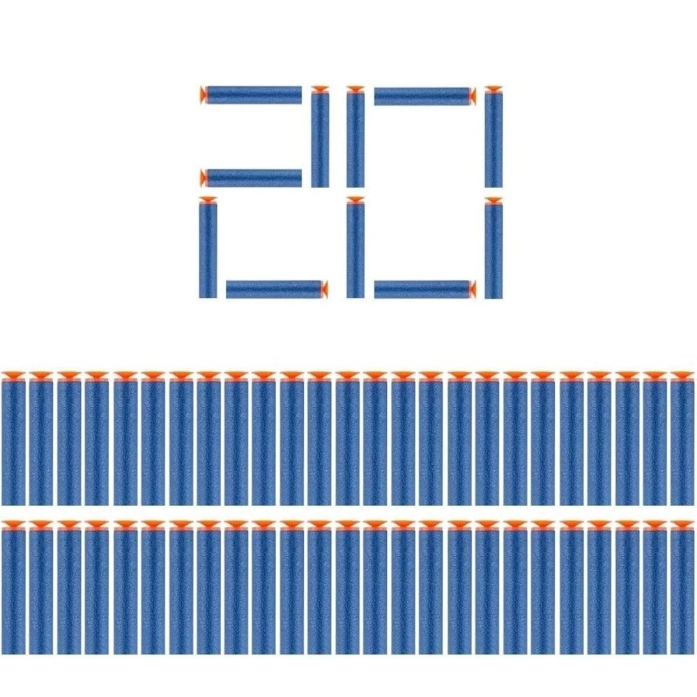 VGRASSP Soft Foam Suction Bullets Darts for Toys Guns -Sticky Safe Bullets Compatible with Nerf N-Strike and Blaze Storm Blaster Guns (Pack of 20)