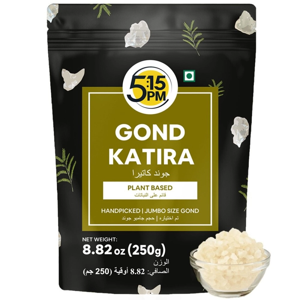 5:15PM Gond Katira 250g | Gondh Gum | Gond Katira Powder Edible Gum Gond for Laddu | 100% Pure & Natural Gond Katira Organic for Laddu | Tragacanth