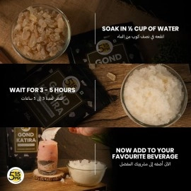 5:15PM Gond Katira 250g | Gondh Gum | Gond Katira Powder Edible Gum Gond for Laddu | 100% Pure & Natural Gond Katira Organic for Laddu | Tragacanth