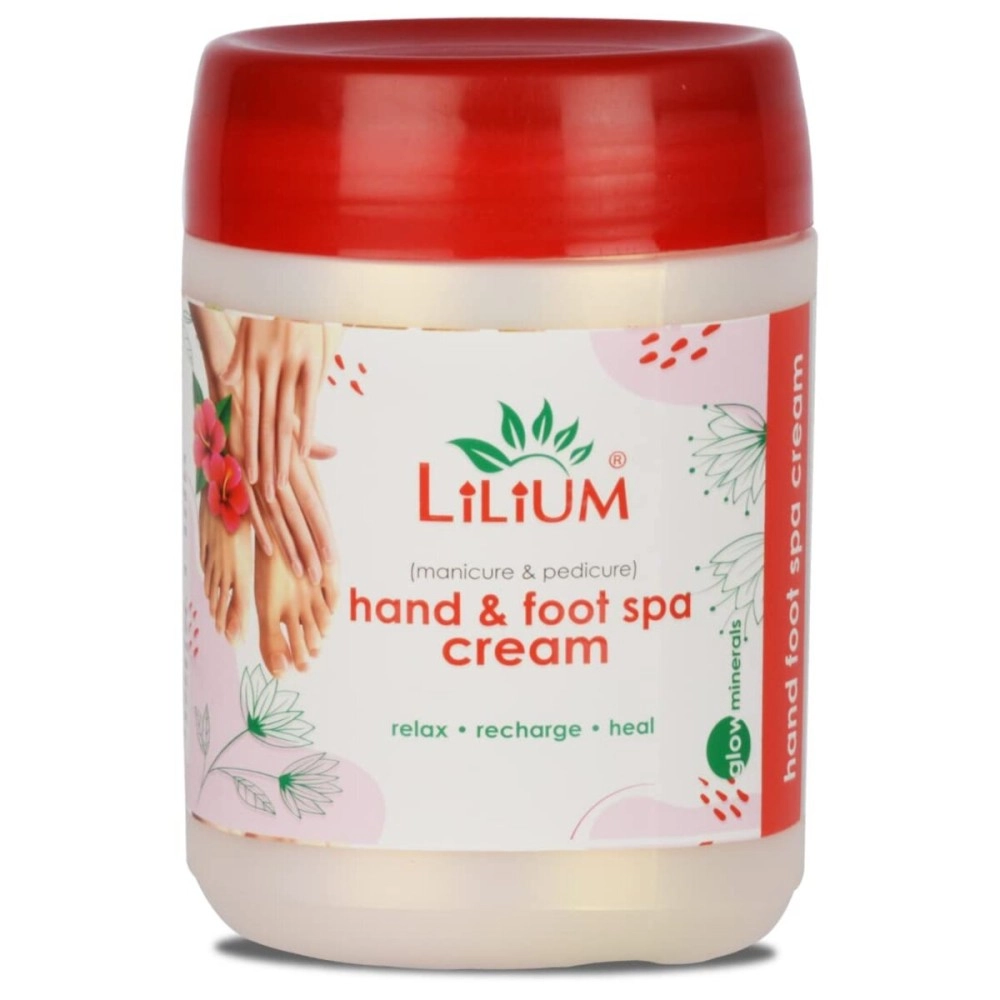 Lilium Hand & Foot Spa Cream For Rough, Dry and Cracked Heel | Sunflower Seed Oil & Olive Oil, 900ml