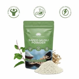 SAPTAMVEDA Premium Safed Musli Powder, 150 Gm (Pack of 1)