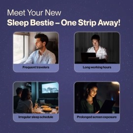 Setu Melatonin 5mg - 30 Orally Dissolving Strips (Pack of 2) + Eye Mask | Promotes Relaxation & Sleep, Eases Jet Lag Strain, Non Habit Forming | Tasty Mint Flavour