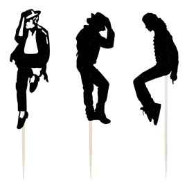 Festiko Dance King Happy Birthday Cake Topper Forever God Art Dance Theme Birthday Cake Topper Birthday Party Cake Decorations (7pcs)