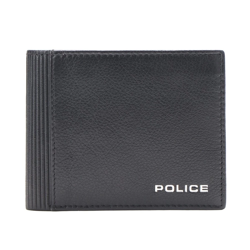 Police Branded Wallet for Men Leather Original | Premium Slim Wallet for Men Stylish Money Coin Bifold Genuine Leather Gents Purse with 6 Card Holder Slots - Black, Black, Casual