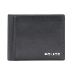 Police Branded Wallet for Men Leather Original | Premium Slim Wallet for Men Stylish Money Coin Bifold Genuine Leather Gents Purse with 6 Card Holder Slots - Black, Black, Casual