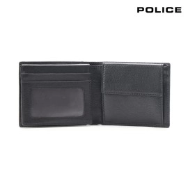 Police Branded Wallet for Men Leather Original | Premium Slim Wallet for Men Stylish Money Coin Bifold Genuine Leather Gents Purse with 6 Card Holder Slots - Black, Black, Casual