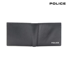 Police Branded Wallet for Men Leather Original | Premium Slim Wallet for Men Stylish Money Coin Bifold Genuine Leather Gents Purse with 6 Card Holder Slots - Black, Black, Casual