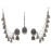Shining Diva Fashion Latest Stylish Oxidised Maang Tikka Bahubali Jhumka Earrings for Women and Girls (12395er), One Size