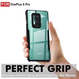 Zapcase Back Case Cover for OnePlus 8 Pro | Compatible for OnePlus 8 Pro Back Case Cover | 360 Degree Back Cover Case | Clear Case for OnePlus 8 Pro with Camera Protection | (TPU + PC | Matte Black)