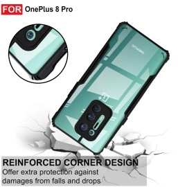 Zapcase Back Case Cover for OnePlus 8 Pro | Compatible for OnePlus 8 Pro Back Case Cover | 360 Degree Back Cover Case | Clear Case for OnePlus 8 Pro with Camera Protection | (TPU + PC | Matte Black)