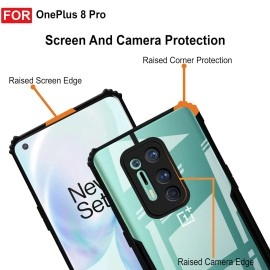 Zapcase Back Case Cover for OnePlus 8 Pro | Compatible for OnePlus 8 Pro Back Case Cover | 360 Degree Back Cover Case | Clear Case for OnePlus 8 Pro with Camera Protection | (TPU + PC | Matte Black)